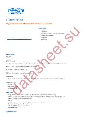 PS4816 datasheet  